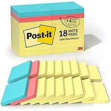 SHC4200 Post-It Notlar, 3x3 Inç, Ped, Amerika'nın 1 Numaralı Favori Yapışkan Notları, Kanarya Sarıs