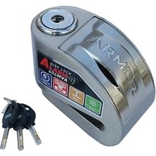 SHC4200 Armor 6mm Gri Renkli Alarmlı Disk Kilidi