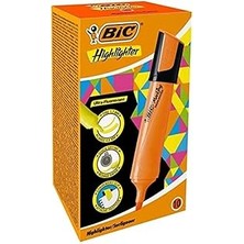 SHC4200 Bic Marking Flat Highlighter Fosforlu Kalem 10'lu Kutu Turuncu