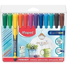 SHC4200 Maped 512511 Permanent Marker, Ince Uclu, Askili Paket 12'li