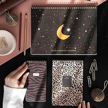 SHC4200 Paperora A4 Haftalık Günlük 3’lü Masaüstü Süresiz Planlayıcı Set – Leopar