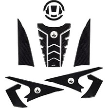 SHC4200 21 Parça Cf 450 Nk 2024 ile Uyumlu Kaydırmaz Tank Pad – 6d Karbon | Çizilmeye Karşı Kalkan, Motosik