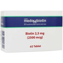 Dermoskin Medohbiotin 60 Tablet 2,5 mg Biotin İçeren Takviye Edici Gıda Türkiye Menşeli