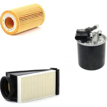 Sardes Filtre Seti Mercedes C Serisi W205 C 200 Bluetec / D DIZEL2013+ 3lü Hava + Yağ F. + Yakıt Filtre