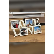 Genç 3D Sevgililer Gününe Özel Fotoğraf Çerçevesi - Romantik Kalp Tasarımlı Estetik Masaüstü Resim Standı