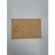 Feyza Design 10 Adet Ahşap Sayılar Zeka Kartları Eşleştirme Oyunu