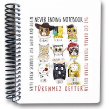 Virtustore Tükenmez Not Defteri - 4 (Ressam Kediler) - 13X16 cm