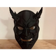 Genç 3D Geleneksel Japon Oni Maskesi | Full Yüz Samuray Ninja Cosplay Mask Kostüm Aksesuarı