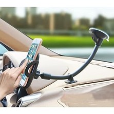 SHC4200 Apera Tr-55 Araç Içi Esnek Telefon Tutucu 3ü1 Arada Orta Konsol - Ön Cam Havalandırma Çıkışı (Gr