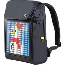 SHC4200 Divoom Backpack-S Pixel Youngsters LED Animasyon Çantası, Uygulama Kontrollü, Koyu Mavi,