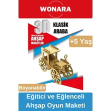 Feyza Design 3D Eğitici Ahşap Puzzle - Çocuklar Için Boyanabilir Oyun Seti