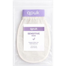Qpuk Sensitive Kese %100 Floş Ipek Banyo Duş Peeling Eldiveni Hassas Ciltler İçin Özel Dokuma