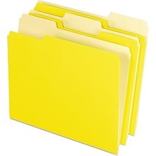 SHC4200 Pendaflex Iki Renkli Dosya Klasörü, Mektup Boyutu, Sarı, 1/3 Kesim, Kutu Başına 100 Adet (152 1/3 S