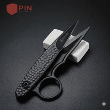 Pin Premium Seri Siyah Paslanmaz Iplik Temizleme Makası