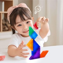 Feyza Design 7 Parça Manyetik Tangram Puzzle Zeka Küpleri Eğitici Oyunlar