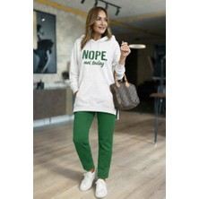 Civetta Kadın Uzun Kollu Kapşonlu Bağcıklı Viskon Iki Iplik Sweat