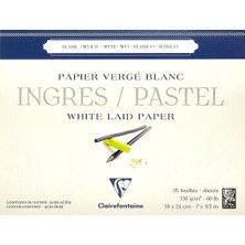 Clairefontaine Clrf ip96481 Pastel Blok 18X24 130Gr 25Yp Uzun Asitsiz Kuru Boya İçin Uygun