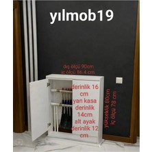 Boru Gizleme Dolabı 90*80 Beyaz