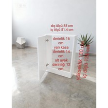 Boru Gizleme Dolabı 55*130 Beyaz