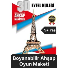 Feyza Design Çocuklar Için 3D Ahşap Eğitici Oyun Seti - Boyanabilir