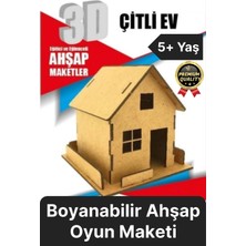 Feyza Design 3D Ahşap Eğitici Oyun Seti - Boyanabilir ve Demonte Yapı