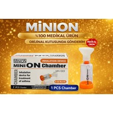 Minion Chamber Inhalasyon Tüpü Valflı Maskeli Aparat 0-18 Ay Arası S Beden Turuncu Renk