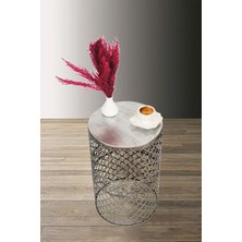 Venon Aydınlatma Sehpa Siyah Gümüş Patine