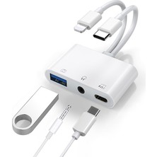 Eilo Luxe Ally NK-109PRO Type-C/lightning To Usb-A 3.5mm Kulaklık ve Type-C Kamera Okuyucu Ç - AA002C-67BJS