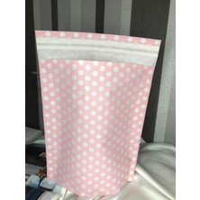 Braventa Collection Pembe Puantiyeli Paketi Gift Packet Torbası Bantlı 25X30 cm - 2 Adet (Pembe)