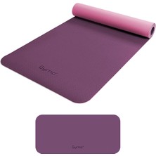 Gymo Ekolojik 6mm Tpe Yoga Matı Pilates Minderi Diz Dirsek Koruyucu Matlı Set Mürdüm