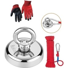 Braventa Collection Dünya Magnet Magnet Fishing, 48 Mm, Neodyum Pot Mıknatıs Seti Halat Eldiven, Mıknatıs Balıkçılığı