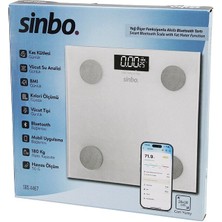 Ölçerakilli Bluetooth Cam Baskül Pi̇lli̇ 180KG/50GR 28X28CM 8-Ki̇şi̇ Hafiza LCD Ekran Gösterge Sbs-