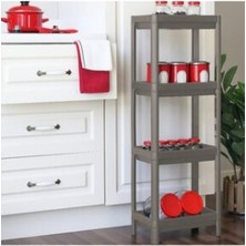 Gri̇ - Antrasi̇t Di̇kdörtgen Raf Üni̇tesi̇ Plasti̇k (5446)