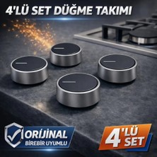 Özel Üretim Orjinal Kumtel Silverline Arçelik Beko Simfer Uyumlu Ankastre Ocak Fırın Düğmesi 4'lü Set
