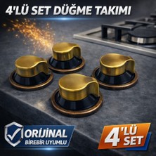 Özel Üretim Tüm Modellerle Birebir Uyumlu Orjinal Ankastre Ocak Fırın Düğmesi 4'lü Set