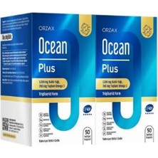 Orzax Ocean Plus 1200 Mg Balık Yağı 50+50 Kapsül Omega-3 Takviye Edici Gıda Türkiye Menşeli