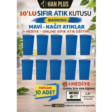 Han Plus Geri Dönüşüm Kutusu - Baskısız 10'lu Set (Mavi)
