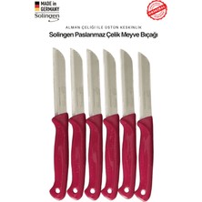 Solingen Profesyonel Pembe Meyve Bıçağı Ultra Keskin Paslanmaz Çelik Mutfak Bıçağı 6'lı Set