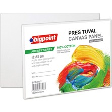 Bigpoint Pres Tual 12 x 18 Cm  Pamuklu Sanat Malzemesi Yüksek Kalite Gesso Kaplı