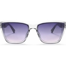 Toz Vintage Kurven Gri Retro Kare Kemik  Gold Detaylı Unisex UV400 Vintage Retro Güneş Gözlüğü