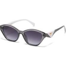 Toz Vintage Golara Gri Retro Cat Eye Kemik  UV400 Unisex Vintage Retro Güneş Gözlüğü