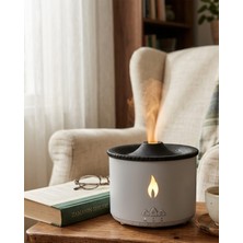 Arenes LED Alev Efektli Aroma Difüzörü Ultrasonik Hava Nemlendirici Gece Lambası Fonksiyonlu - Lisinya