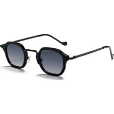 Toz Vintage Murian Siyah Retro Yuvarlak Metal  Unisex UV400 Vintage Retro Güneş Gözlüğü
