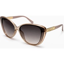 Toz Vintage Renik Krem Retro Kedi Gözü Kemik  UV400 Unisex Vintage Retro Güneş Gözlüğü