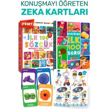 Feyza Design Ilk Zeka Kartları: 100 Sözcük ve 100 Soru Öğretici Set