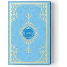 Cami Boy Kur'an-I Kerim (2 Renkli, Mavi, Mühürlü)