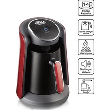 Arzum OK004 Okka Minio Türk Kahvesi Makinesi 4 Fincan Kapasiteli, Nar