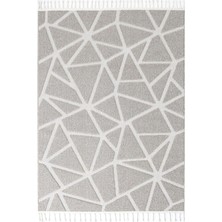 Has 1950 Taigo 197502 Bej - Göz Alıcı Geometrik Formlu Bej Halı
