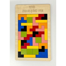 Feyza Design Ahşap Tetris Blok Puzzle - Zeka ve Beceri Geliştirici Oyuncak