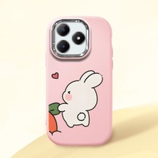 Ucuc Realme C63 4G/C61 Uyumlu Darbe Emici Kamera Korumalı Pembe Silikon Kılıf